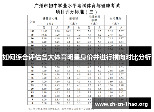 如何综合评估各大体育明星身价并进行横向对比分析